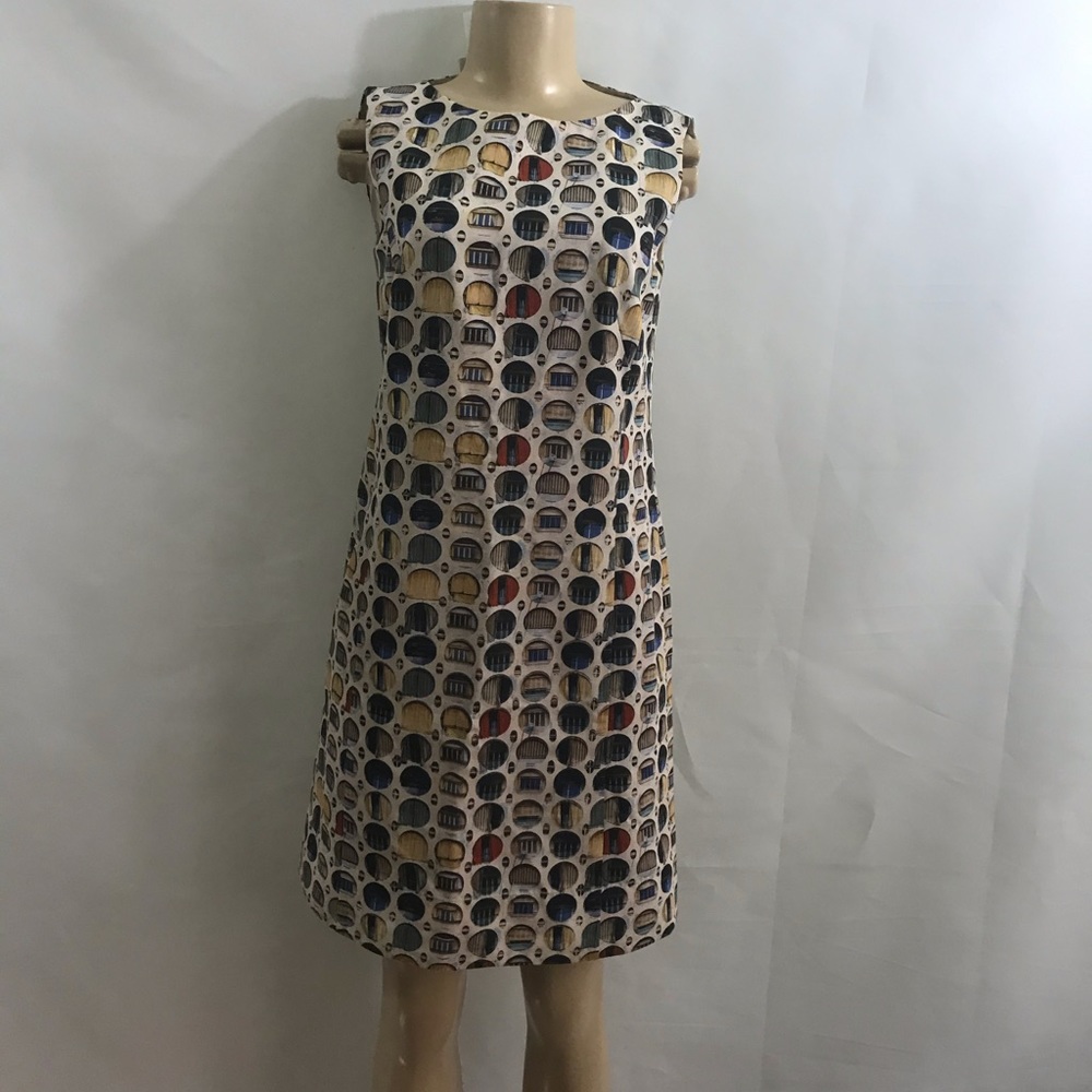AKRIS PUNTO 🔥sleeveless color block midi dress